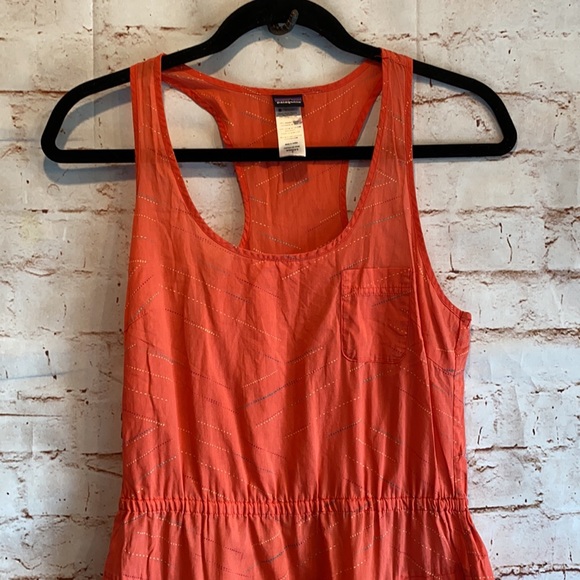 Patagonia 2 coral sleeveless dress elastic waist - Picture 2 of 10